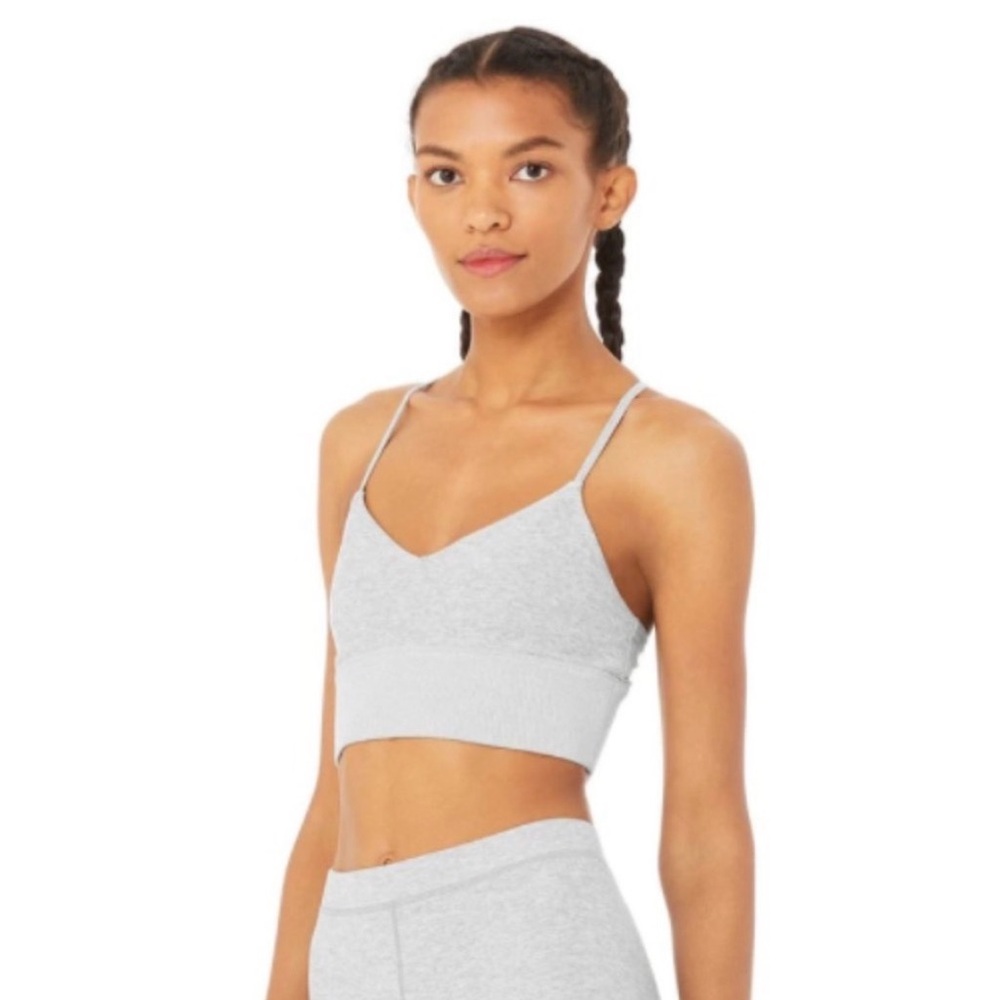 ALO Yoga Light Gray Seamless Bralette